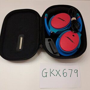 Limited Edition Bose QuietComfort 25 QC25 Red Blue Wired Noise Cancel Headphones